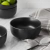 Matte Black Stoneware Bowl, 21.1 oz