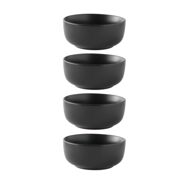 Matte Black Stoneware Bowl, 21.1 oz