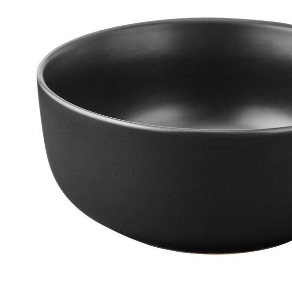 Matte Black Stoneware Bowl, 21.1 oz