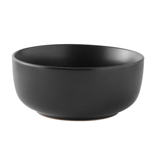Matte Black Stoneware Bowl, 21.1 oz